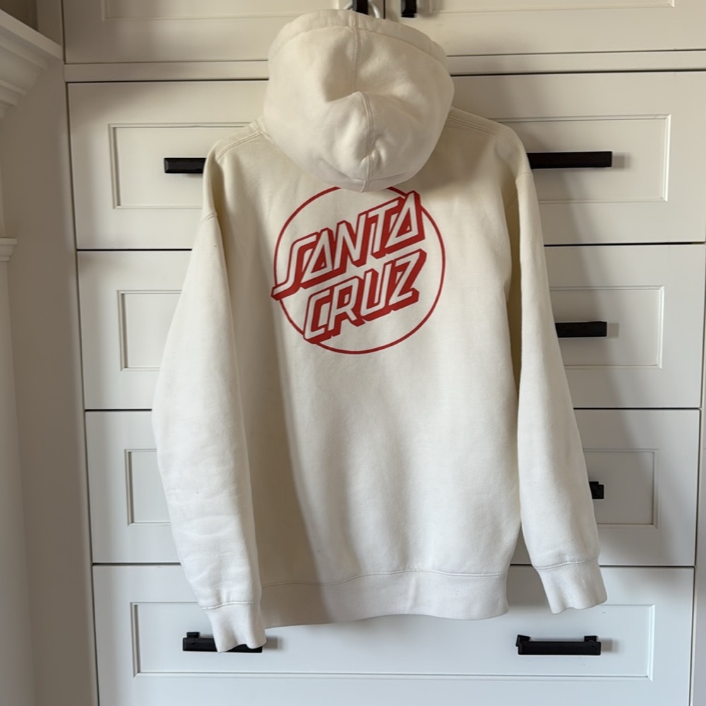 Santa Cruz Skateboards Cream Hoodie for Men